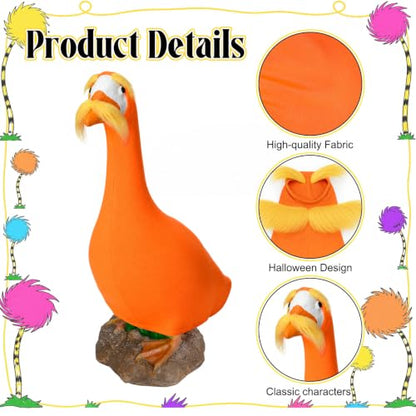 Gilprop Halloween Porch Goose Outfit with Orange Fuzzy Mustache - style: Orange Fuzzy Mustach