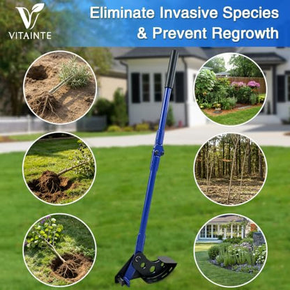 Sapling Puller Tool & Tree Puller Heavy Duty Root Puller for ¼" - 2 " Woody Stems 56" High Leverage Manual Tree Root Remover Fully Uproots Trees, Shrubs| Ergonomic Garden Tool for Farming, Forestry