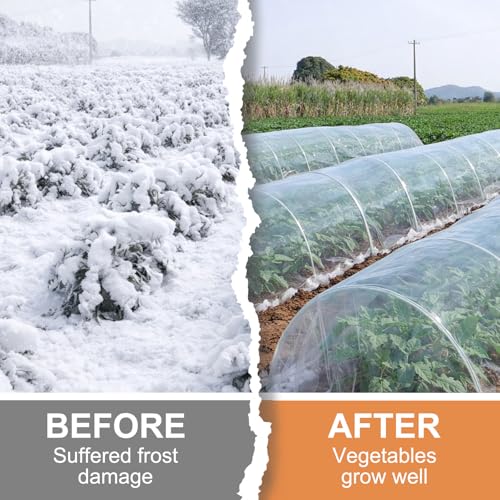 6 Mil Greenhouse Plastic Sheeting, 17x25 FT Clear Greenhouse Cover - size: 17FTx25FT