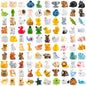 Mini Resin Animals Figures 80Pcs Tiny Resin Animals Miniature Small Animal Figures Bulk for Party Favors Dollhouse Aquarium Garden Decoration