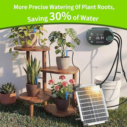 Solar Drip Irrigation System, Auto Plant Waterer for 30 Pots - color: 308
