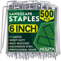 500 Pack Landscape Staples 6 Inch 11 Gauge Garden Stakes - size: 6 inch 500 Pack