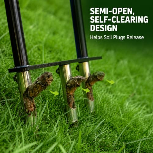 Manual Core Lawn Aerator Tool - size: Aerator + 3 Tines