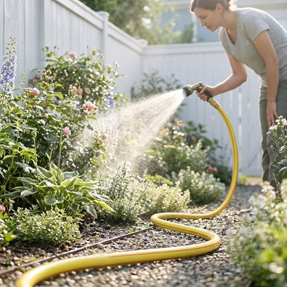 10ft 3/4 in. Short Leader Garden Hose, Solution4Patio, Male/Female Fittings - color: Yellow/Red, size: 3/4 in. x 10 ft.