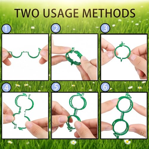300-Piece Tomato Clips for Climbing Plants, Reusable Trellis Support Set