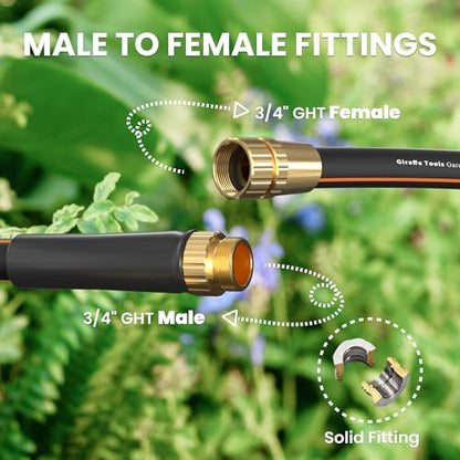 Giraffe Tools Garden Hose 25ft x 5/8" - size: 25FT Male Female