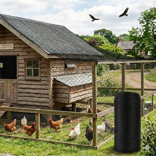 Junflying 15x15 FT Chicken Netting for Hawks & Predator Protection - size: 15x15 FT