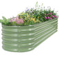Galvanized Raised Garden Bed Outdoor, 8x2x1.4ft, Olive Green - color: Olive Green, size: 8×2×1.4ft (1 Pack)