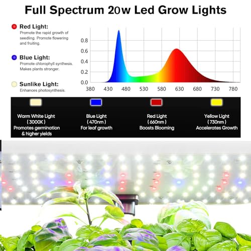 Hydroponics Growing System Kit 12 Pods Indoor Herb Garden with Grow Light - color: White