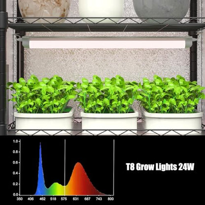 Indoor Greenhouse with Grow Light with 96W, 5 Tier 23.2" L×13.3" W×61.3" H