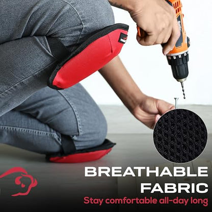 Lightweight Gardening Knee Pads with Removable and Replaceable Foam Pad Insert, Washable Soft Cap Knee Pad, Easy Fit with Adjustable Hook and Loop Closure Straps