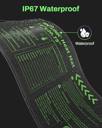 BN-LINK 10" x 20.75" Seedling Heat Mats for Seed Starting Plant Germination - size: 10x20 6 Pack