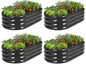 1MORE Galvanized Raised Garden Bed Outdoor,Planter Bed 4x2x1ft,Gray,4-Pk - color: Gray