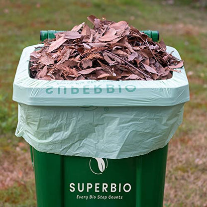 SUPERBIO 33 Gallon Compostable Yard Waste Bags, 40 Count - style: 33 gallon, 40 count