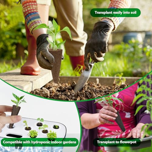 100 Pack Grow Sponges, Seed Pods Replacement Root Growth Sponges for Hydroponics, Seed Starter Pods Hydroponic Sponges Compatible with Aero Garden