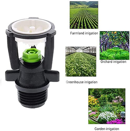 Micro Drip Irrigation, 1/2" External Thread Rotating Sprinklers Mini Wobbler Irrigation Water Spray Sprinkler Farm 360 Degree Rotary Watering Nozzles.(5 pcs)