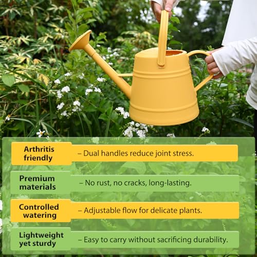 1 Gallon Watering Can for Plants - color: Yellow
