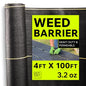 DOTDAY 3.2oz Heavy Duty Weed Barrier Fabric, Woven Landscape Fabric 4x100ft - size: 4 x 100ft