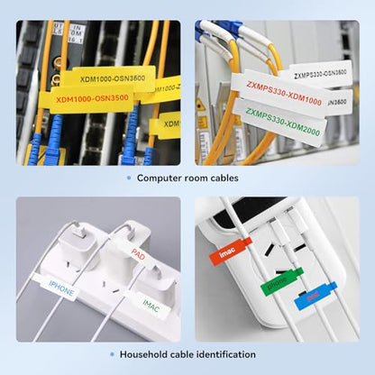 NIIMBOT Thermal Transfer Cable Label 0.49" x 4.29", for N1(B18) Label Maker - color: 0.49''×4.29''-blue Cable