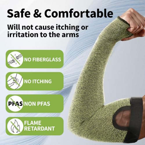 Schwer CORE ANSI A5 Cut Resistant Arm Sleeves, Flame-resistant, S081 - size: 1 Pair