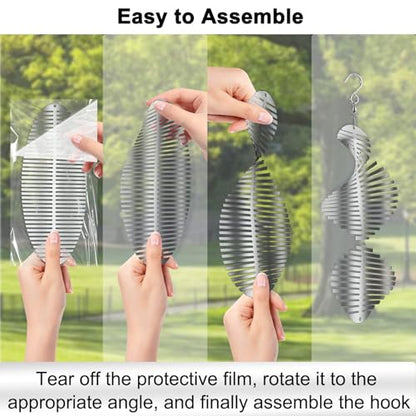 CHONOVO 9 Discs 3 Pcs Bird Deterrents for Outside, Bird Repellent Device - size: 9 Discs 3 Pcs