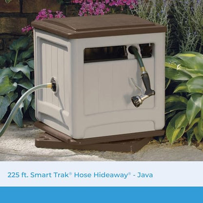 Suncast 225 ft. Swivel Hideaway Hose Reel with Hose Guide and Crank Handle, Mocha/Taupe - color: Mocha/Taupe