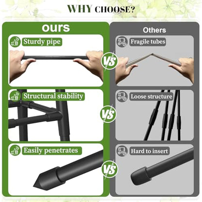 Alisisfores 5.2 FT Obelisk Trellis for Climbing Plants, Black - size: 5.2 Ft