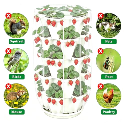 24"x40"Garden Netting with Zipper and Drawstring for Plant Cover Protection - size: 24"x40"