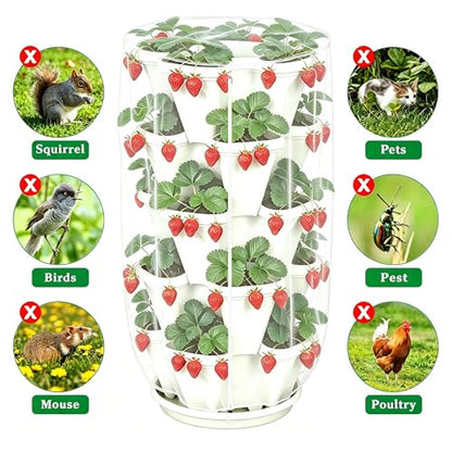 24"x40"Garden Netting with Zipper and Drawstring for Plant Cover Protection - size: 24"x40"