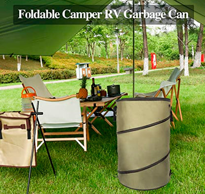 2 Pack 30 Gallon Collapsible Lawn and Leaf Bag Pop-Up Trash Can