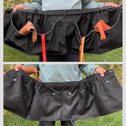 Dog Trainer Apron Shorts with Multi Pockets, Adjustable Waist Strap, Pet Handler Clothing for Dog Training and Outdoor Activities, Black L - color: Black-L