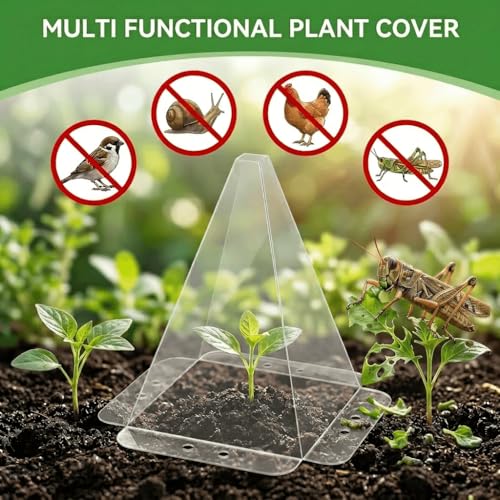 10 Pack Garden Cloches,Clear Reusable Plant Bell Covers,7.8"x11"