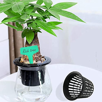 3 Inch Hydroponic Net Pots with Plant Labels 30-Pack - size: 3 inch 30 packs