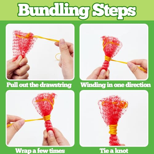 50 PCS Watermelon Nets,20 Inches Melon Hammock Red Onion Mesh Bags,Reusable Cantaloupes Hanging Mesh Bag with Drawstring for Trellis Vertical Garden Growing - size: 50 PCS 20 Inches Watermelon Nets
