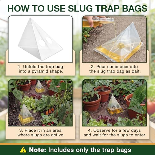 Slug & Snail Trap Bags, Disposable Physical Slug Catcher(20 Pack)