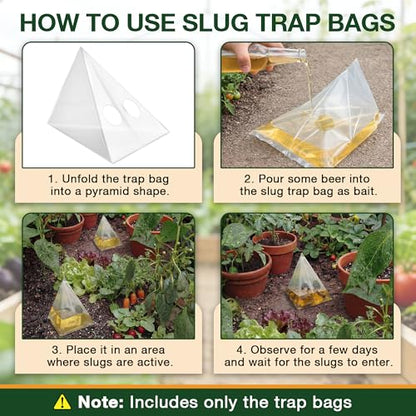 Slug & Snail Trap Bags, Disposable Physical Slug Catcher(20 Pack)