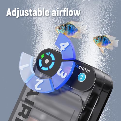 AQUASMITH Live Bait Aerator,Ultra-long Battery Life,Rechargeable Air Pump - size: Large