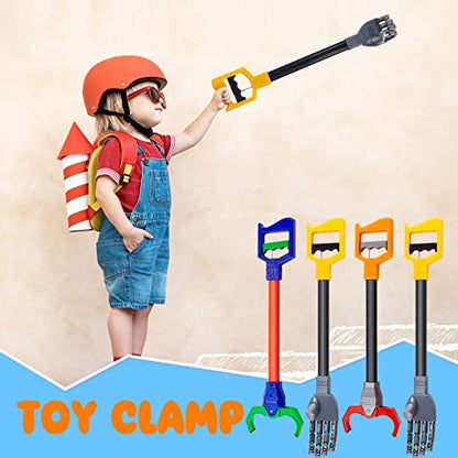 Lewtemi 4 Pcs 18 Inch Interactive Grabber Claw Toy for Kids,Red, Blue, Gray - color: Red, Blue, Gray