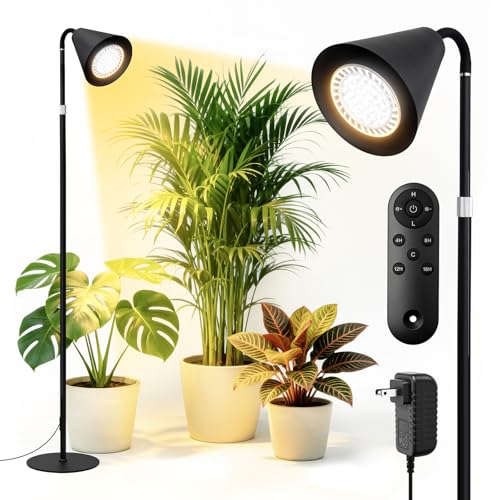 Grow Lights Indoor Plants, 20W Full Spectrum, 63in Adjustable Height Stand