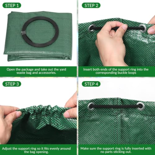 Reusable Yard Waste Bags,6 pack,72 Gallon,Extra Durable
