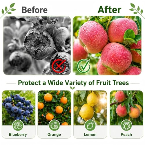 3 Pack 10x10 ft Large Fruit Tree Netting Covers with Zipper & Drawstring - size: 10x10 ft
