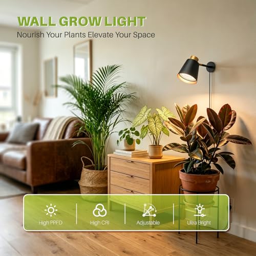 18W Wall Mounted Hanging Grow Light for Plants - size: Wall Mounted
