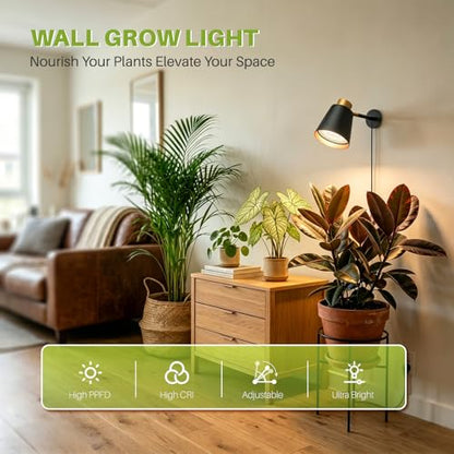 18W Wall Mounted Hanging Grow Light for Plants - size: Wall Mounted
