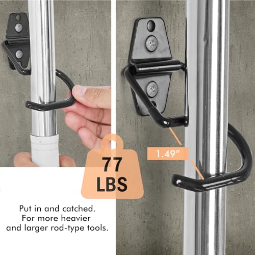 Broom Holder Wall Mount, 12Pack Tool Hangers Garage Wall Hanging Organizer