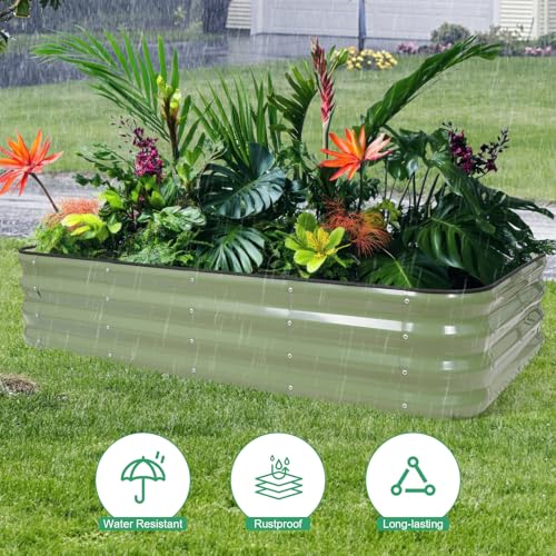 1MORE Raised Garden Bed,4 in 1 Modular Planter Raised Bed,5x3x1ft,Green-1Pk - color: Green, size: 1pack-5X3X1