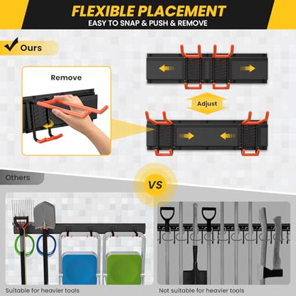 Garage Storage Organization Wall Mount, Garden Tool Organizer 48 Inches
