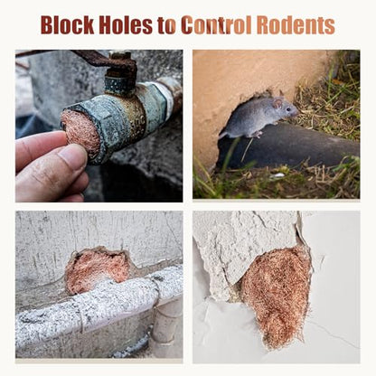 3rd Gen Copper Mesh Rodent Control, 100% Pure Copper Wool for Mice & Slugs - size: 3 Rolls