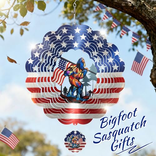Bigfoot Garden Decoration 12 Inch Wind Spinner with Sasquatch - size: Bigfoot