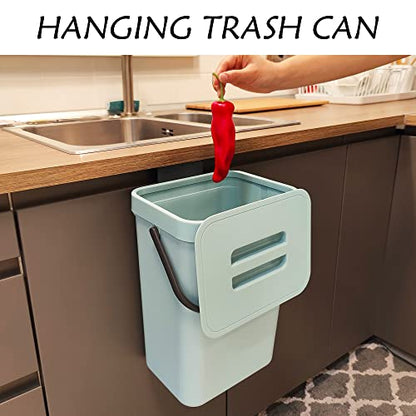 stonespace Compost Bin Kitchen, 3.2 Gallon Under Sink Trash Can, Blue - color: Blue, size: 12L/3.2GAL