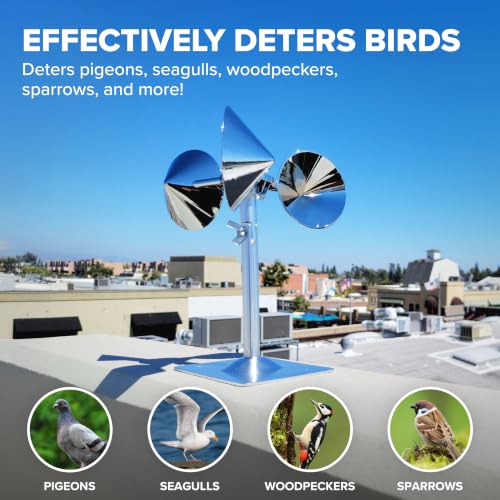 Bird B Gone Reflect-a-Bird, Wind-Powered Reflective Spinning Scare Device